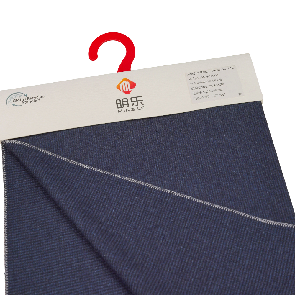 30 % шерсть, 60 % полиэстер, 10 % другие волокна, 560 г/м, Benzhiqing + сине-зеленый, твидовая ткань в горизонтальную полоску, ML-04231230