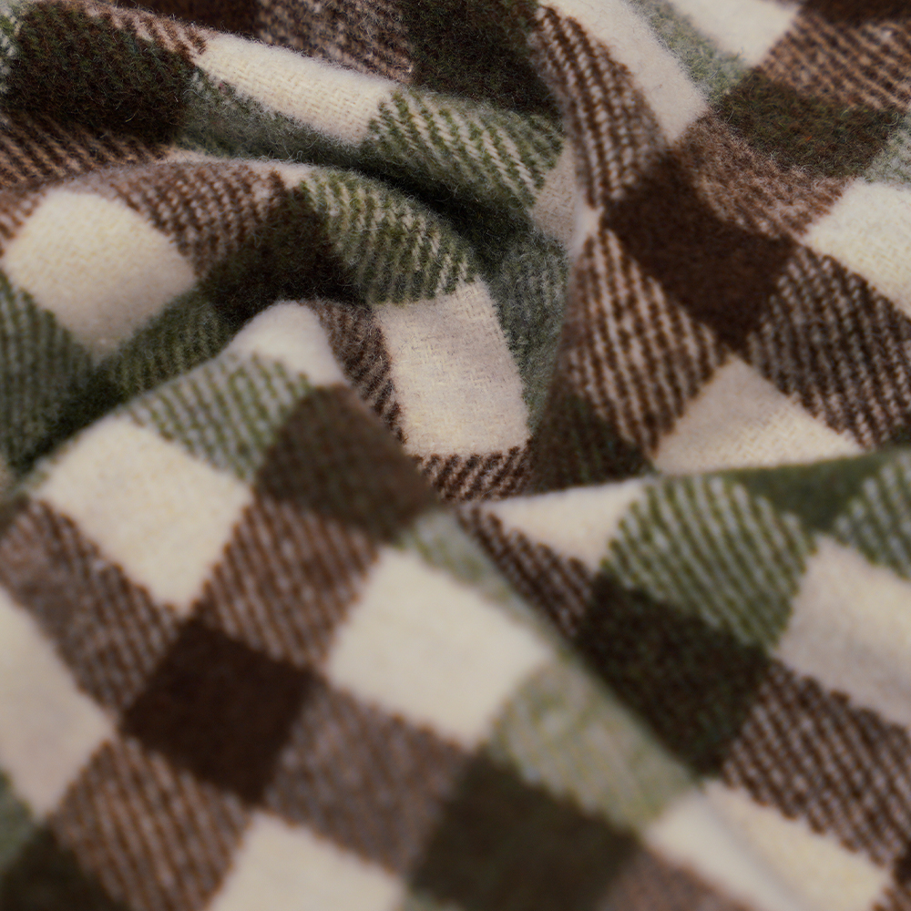 100% другое, 410 г/м зеленая, коричневая и белая, твидовая пряжа, ML-701234