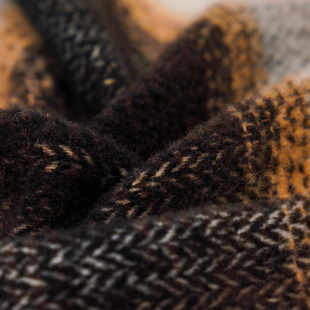 40 % шерсть, 60 % полиэстер, 540 г/м, черно-белая ткань, круглая твидовая ткань, ML-8021071