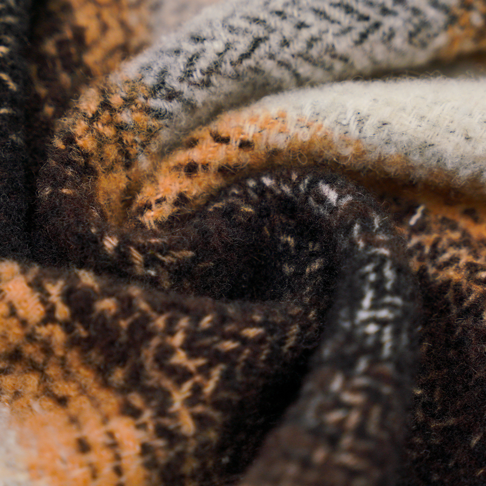 40 % шерсть, 60 % полиэстер, 540 г/м, черно-белая ткань, круглая твидовая ткань, ML-8021071